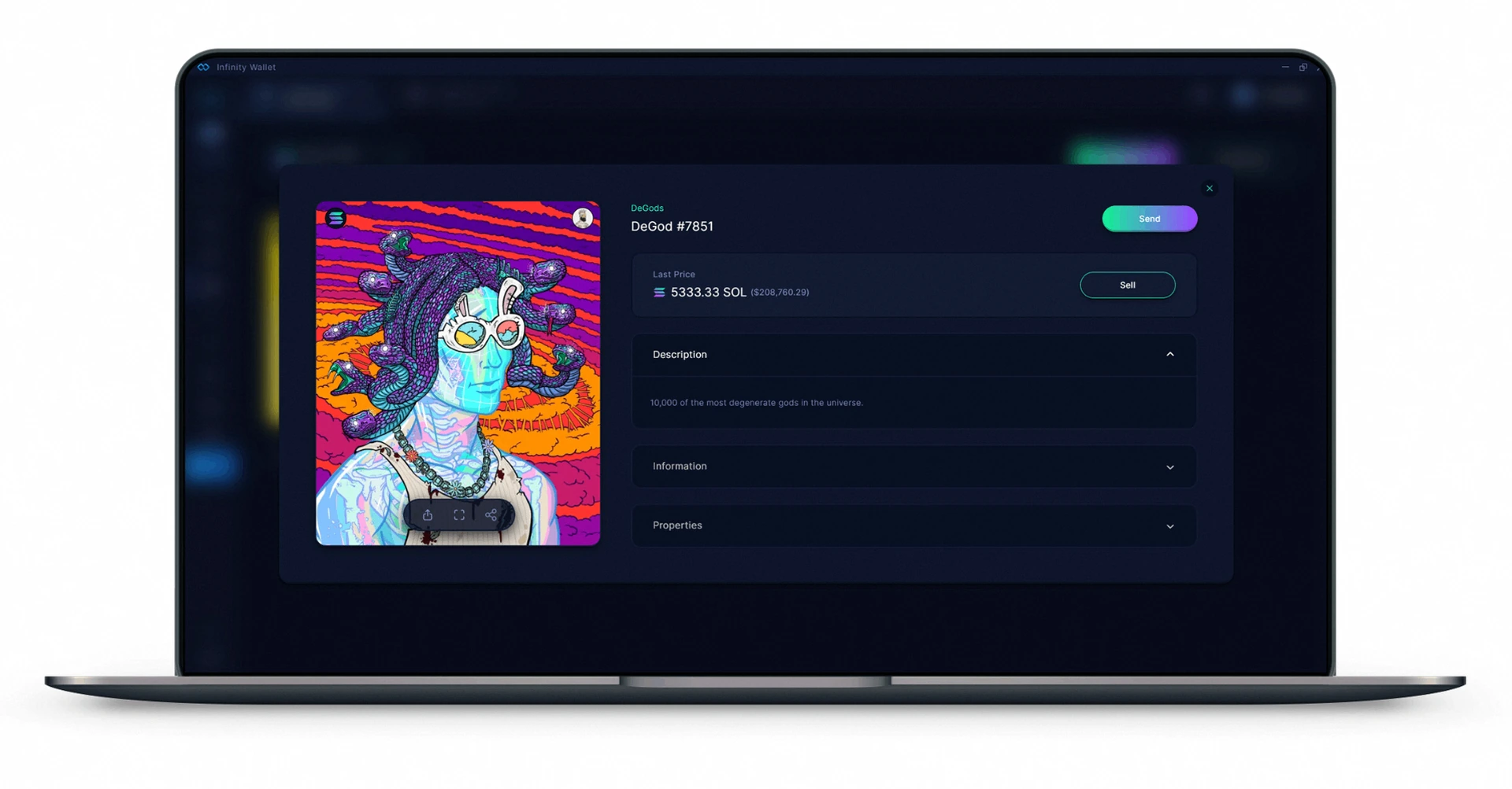 NFT Gallery — Infinity Wallet crypto wallet feature