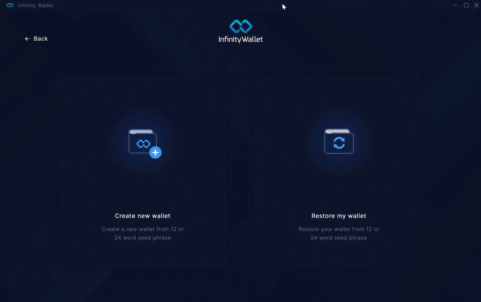 Create or restore your wallet