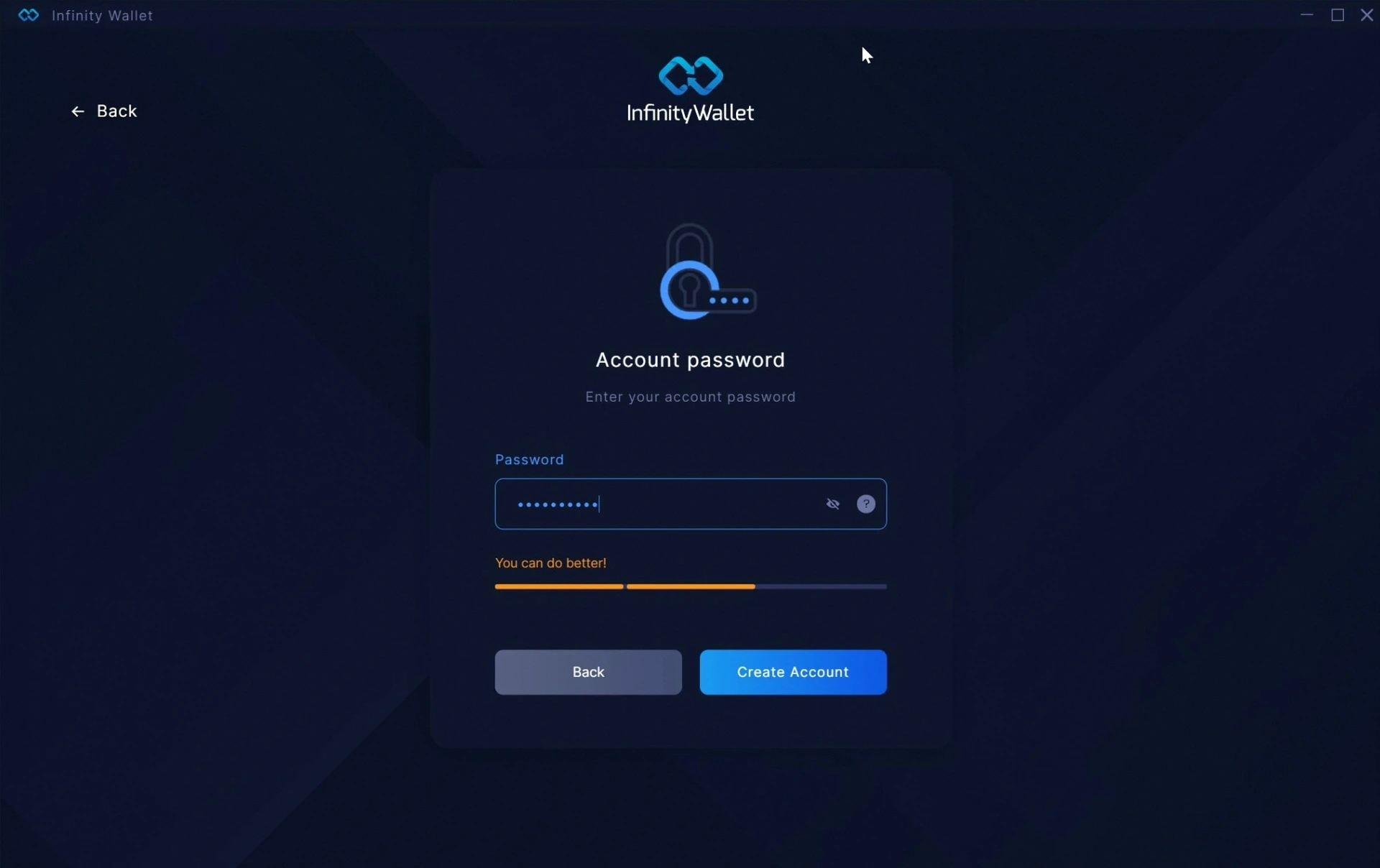 Set a strong account password