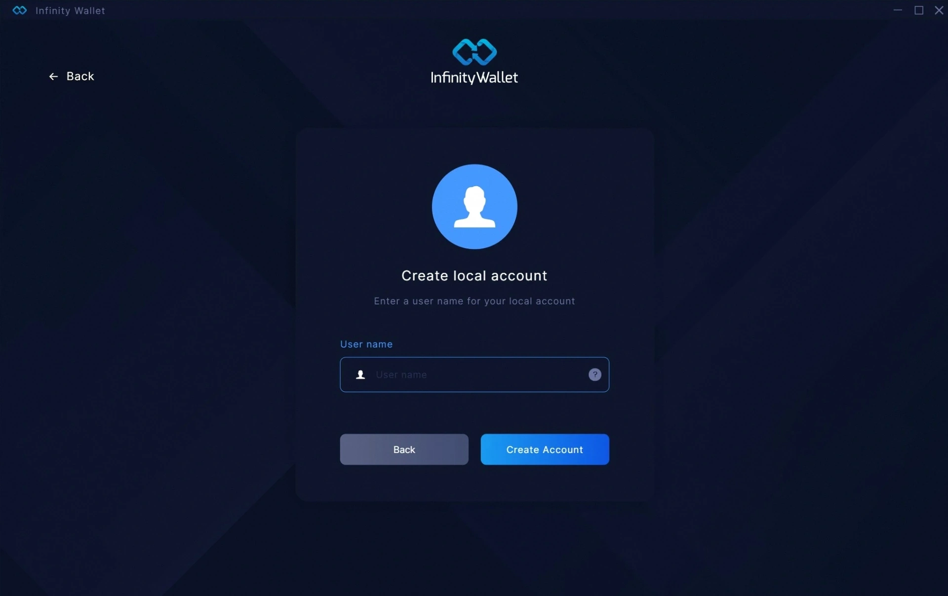 Create your local account
